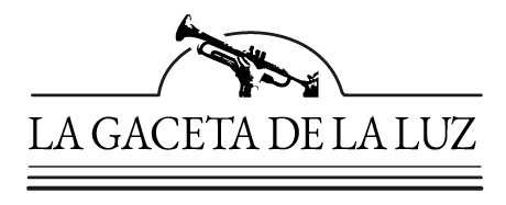 logo de una trompeta siendo tocada la gaceta de la luz